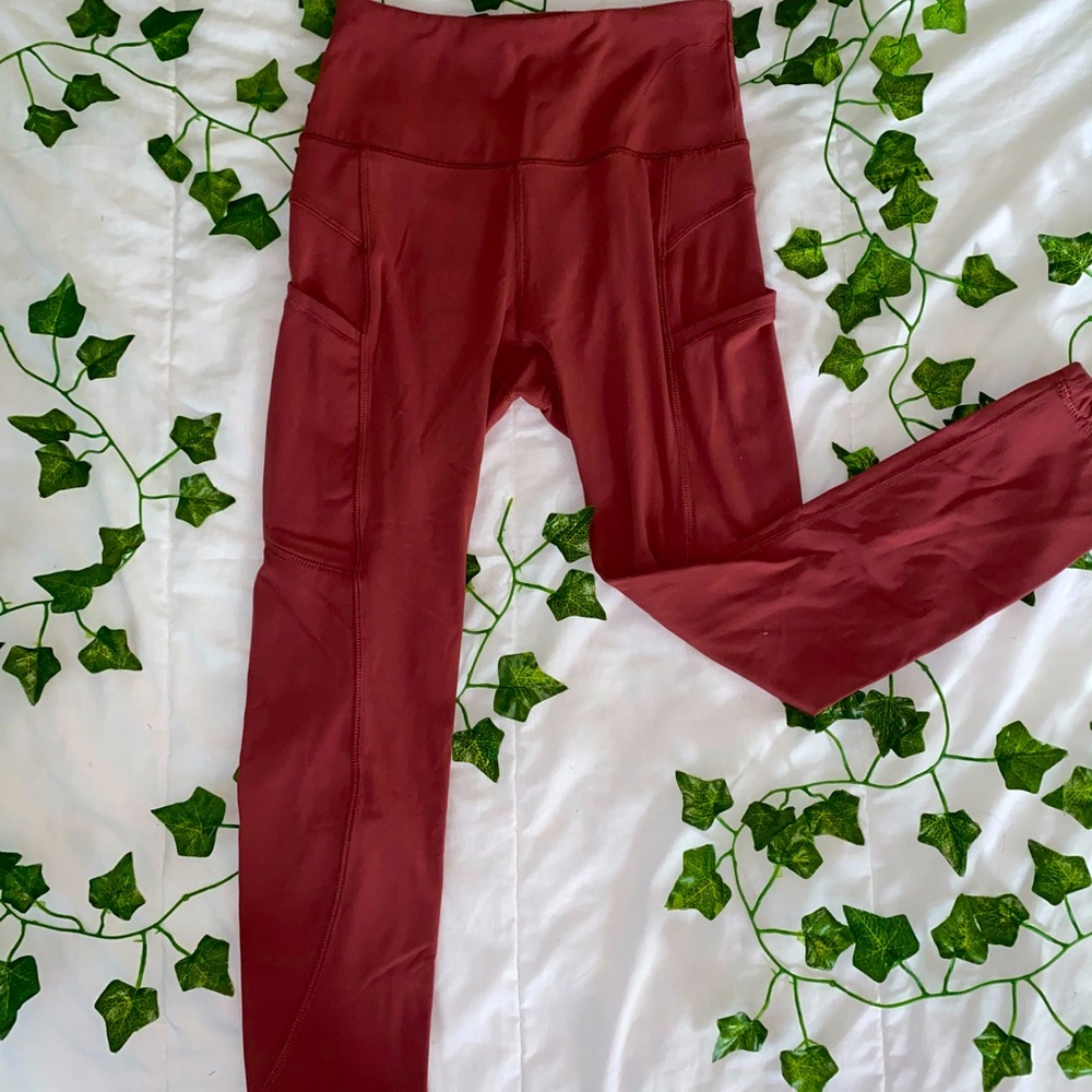 pink athletic leggings